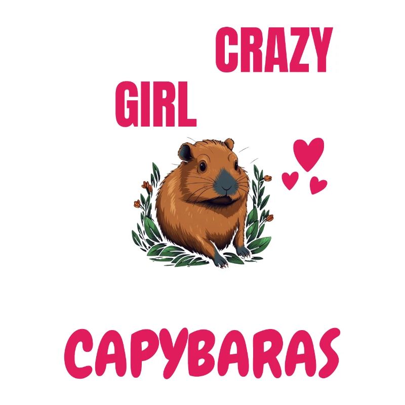 Verrücktes Mädchen Wasschwein Geschenk Capybara