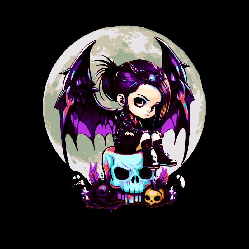 Cute Goth Bat Wing Gothic Grufti