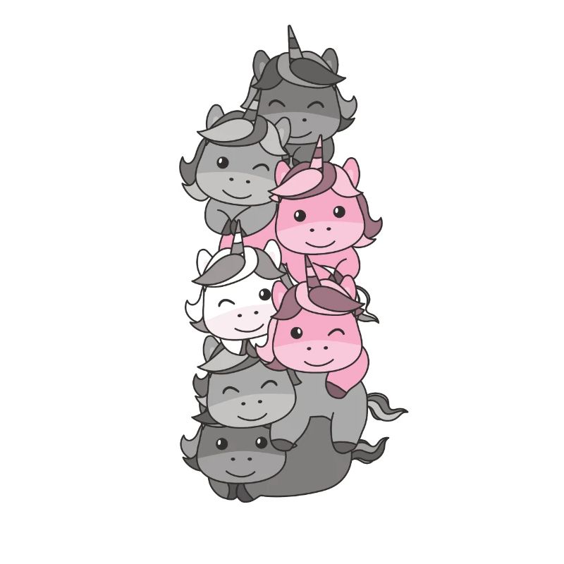 Demigirl Flag Pride LGBTQ Cute Unicorn Stack