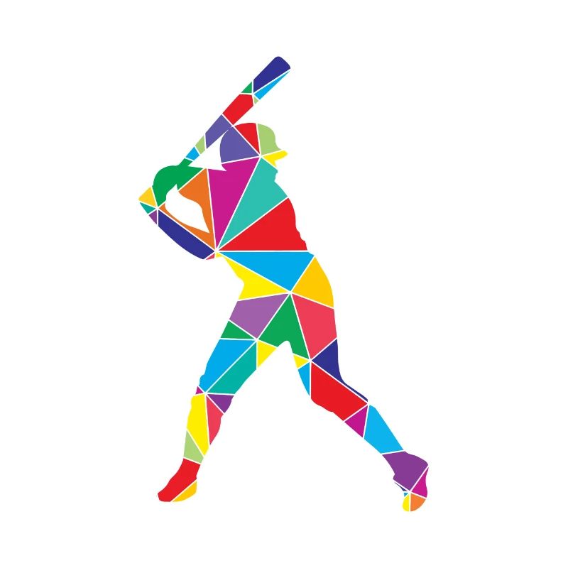 Low Poly Pitcher Schläger Polygon Baseball