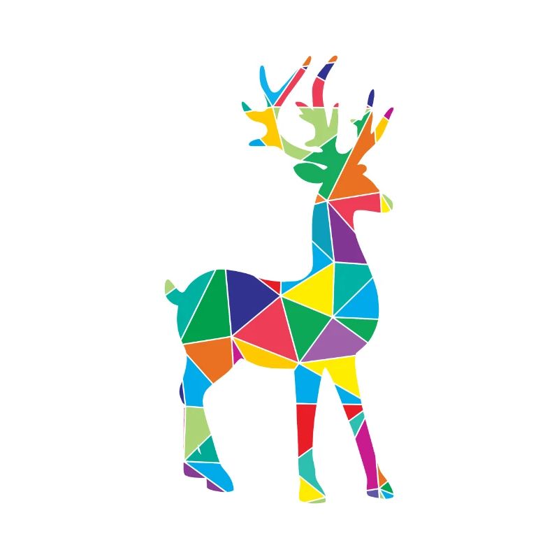 Low Poly Deer Geometry Polygon Deer
