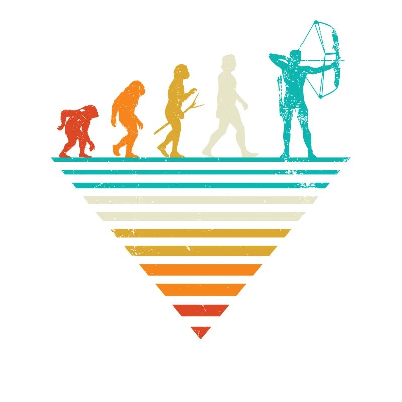 Human Evolution - Tir à l’arc vintage