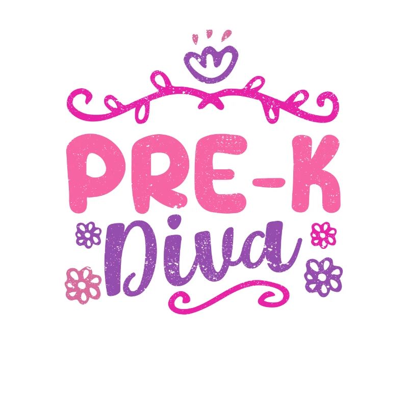 Pre-K Diva Funny Vorschule Lehrer Student zurück