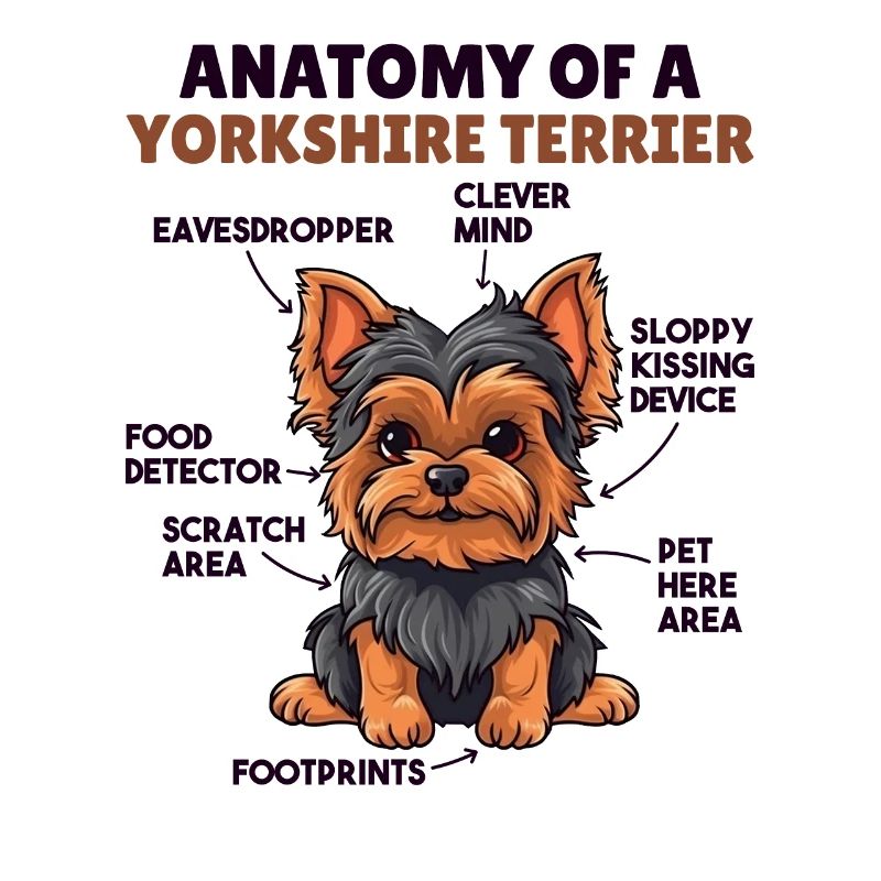 Explication du chien Anatomie d’un Yorkshire Terrier
