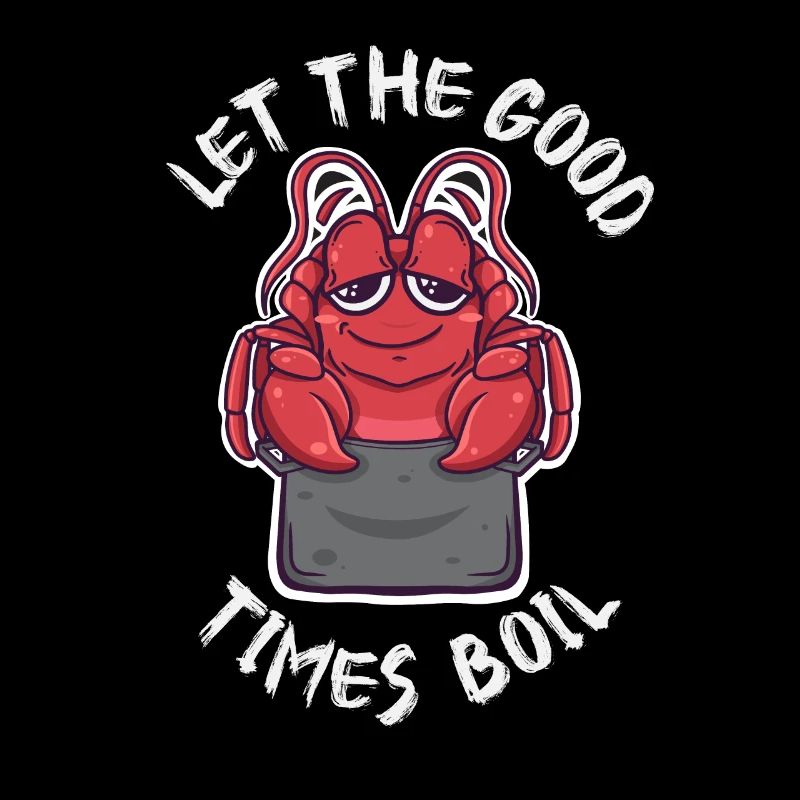 Funny Cajun Crawfish Boil Kawaii Crayfish Seafood
