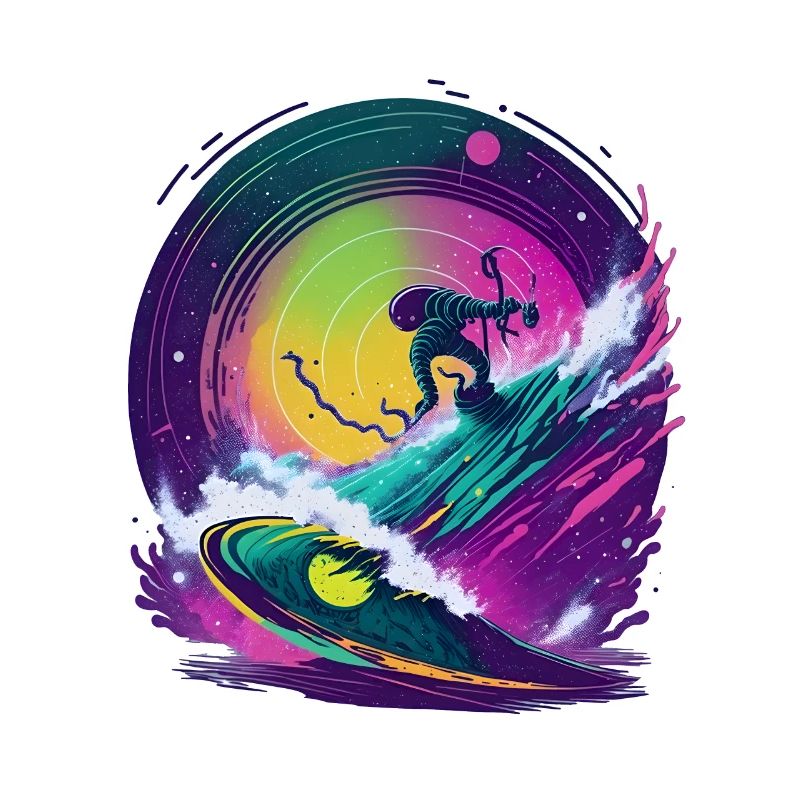 Galactic Vinyl Record Surfer