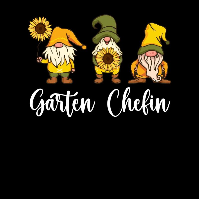 Garten Chefin Sonnenblumen Gartenzwerge