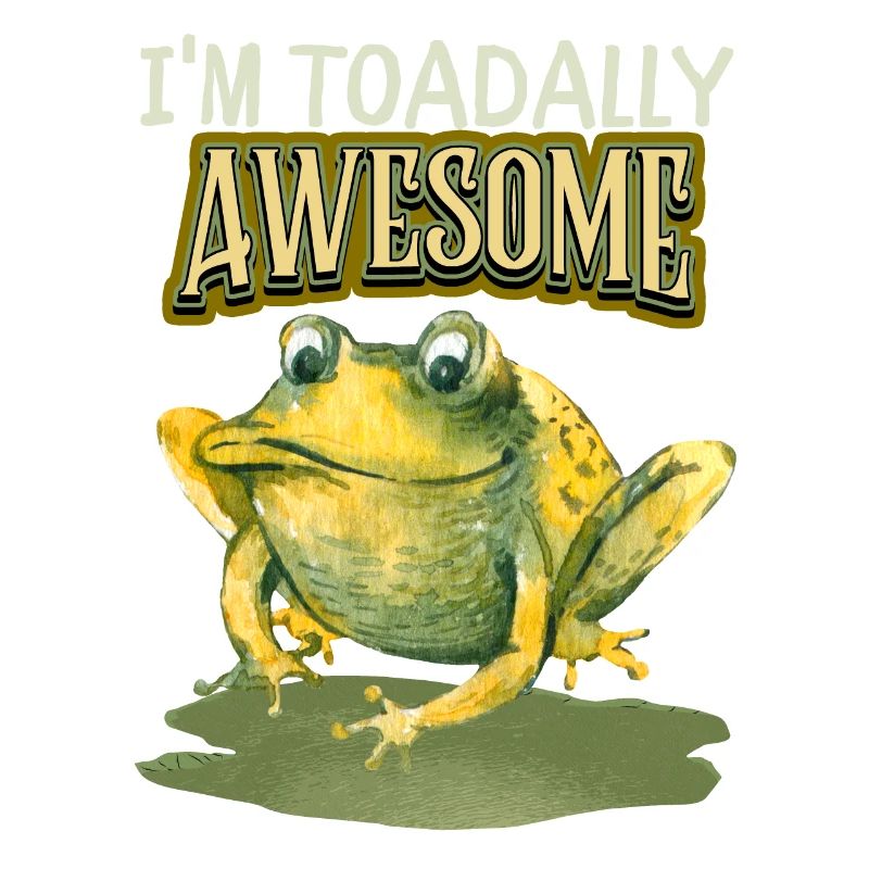 Frosch lustiger Spruch, Pun, Toadally-Awesome