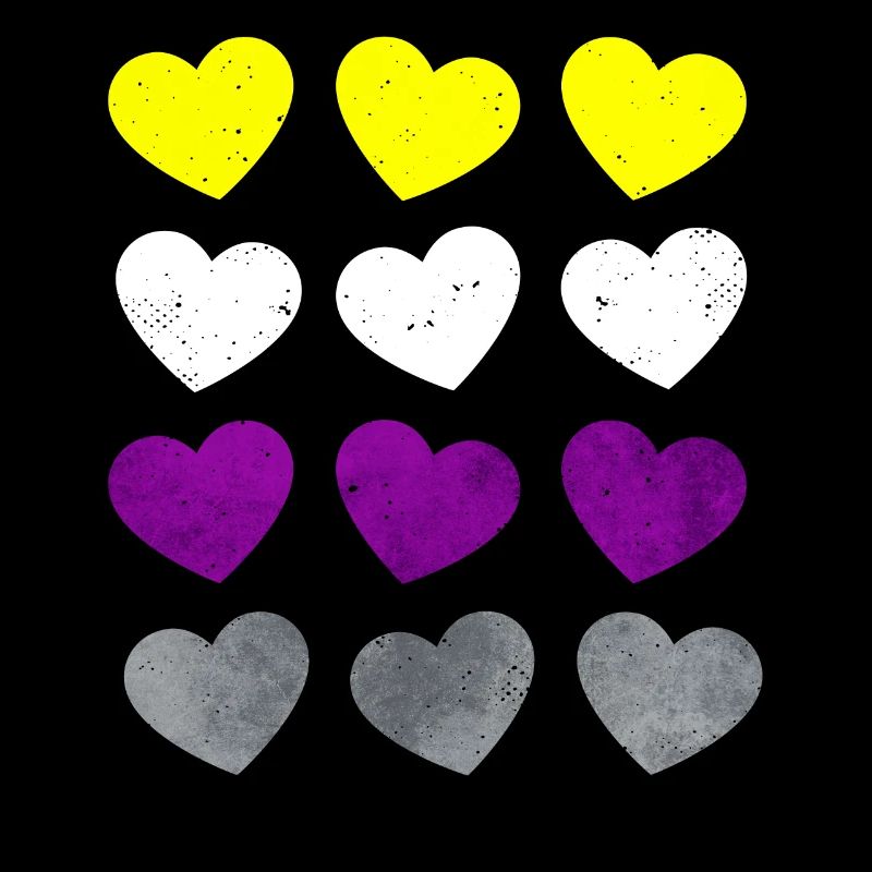 Non Binary, Proud, Flag, Heart, Subtle, LGBTQ