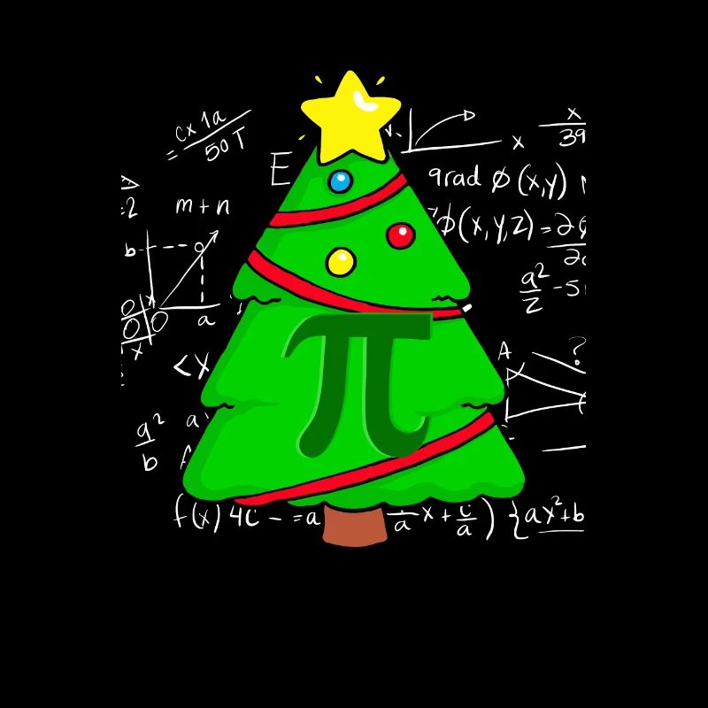 Pi Math Christmas Tree Mathematician Mathematics