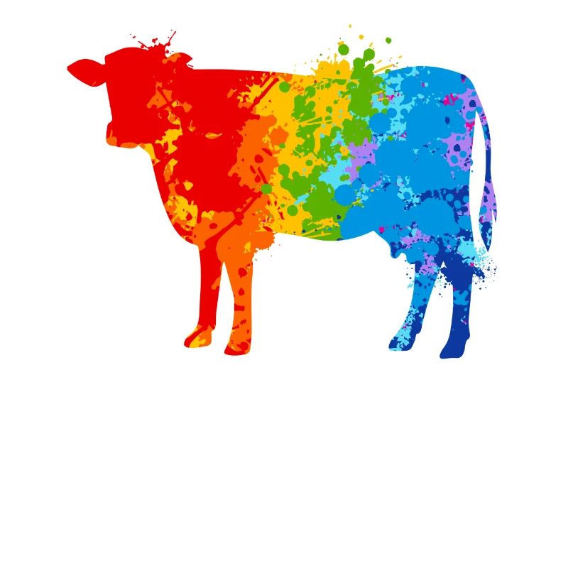 Couleur Splash Vache Vache colorée