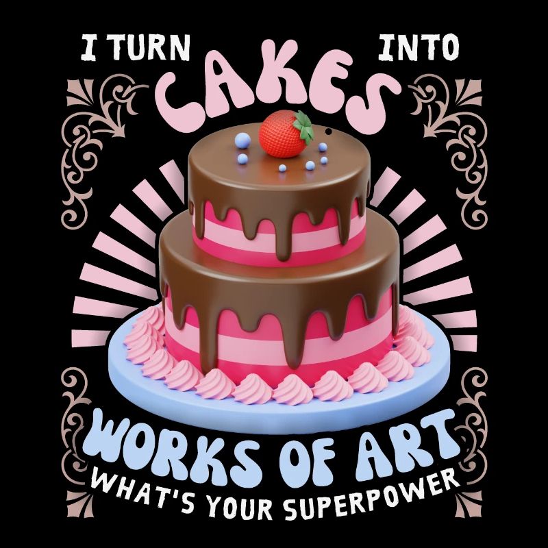 Bake cake, cake, baker, funny saying