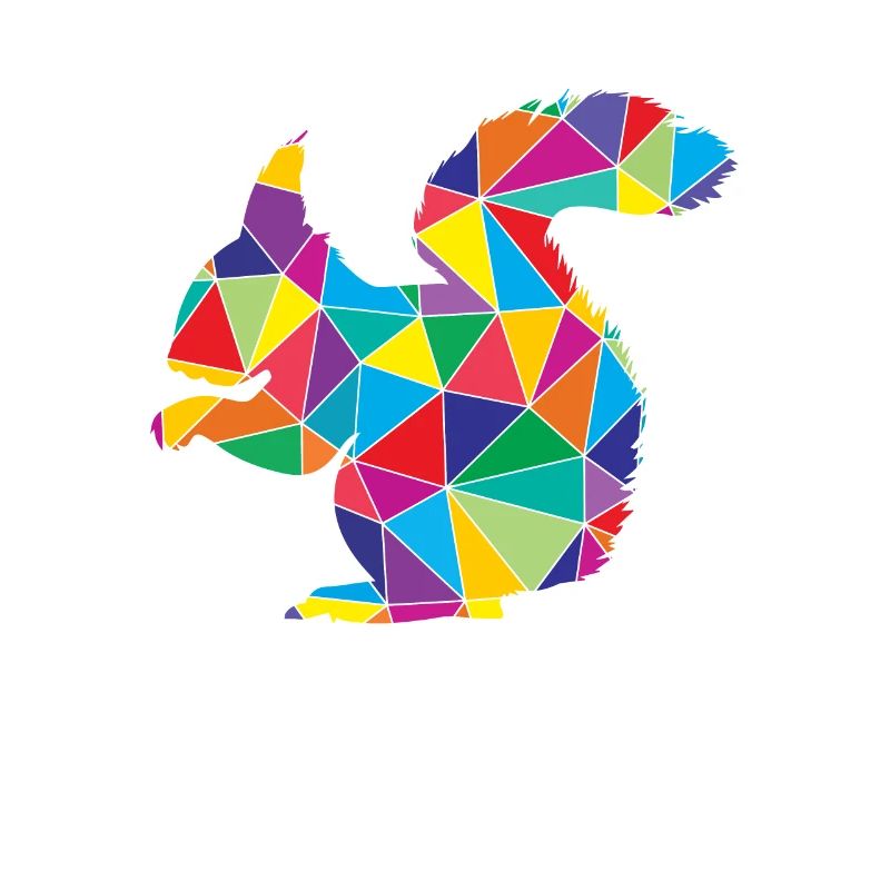 Low Poly Eichhörnchen Geometrie Eichhörnchen