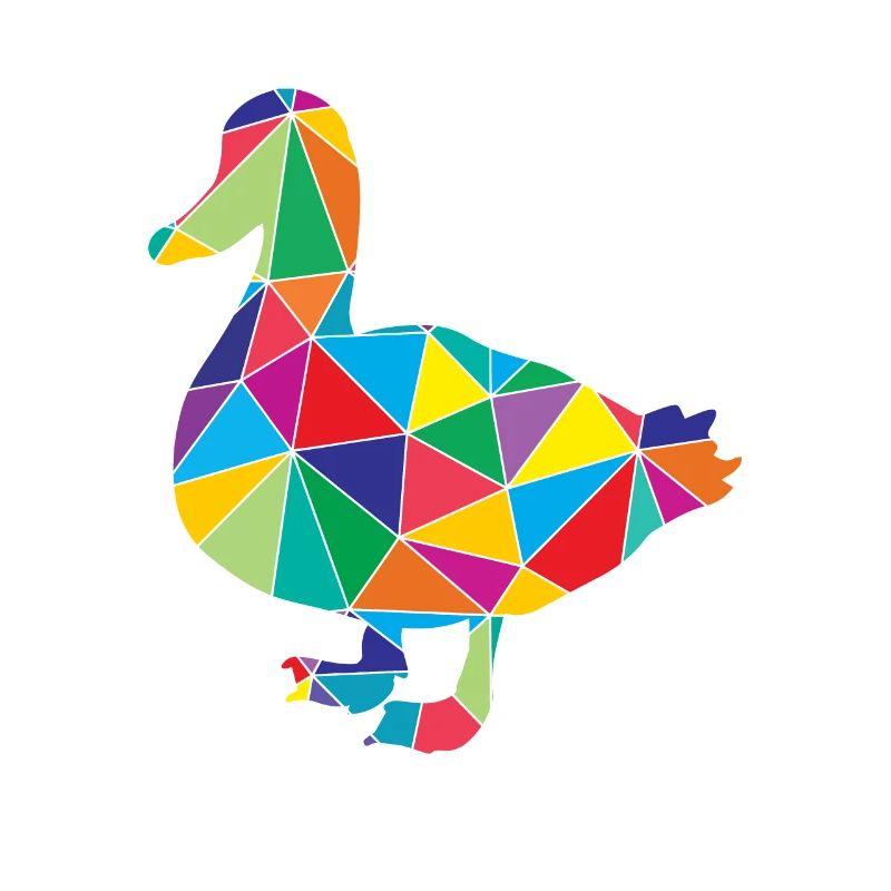 Low Poly Duck Geometry Polygon Duck