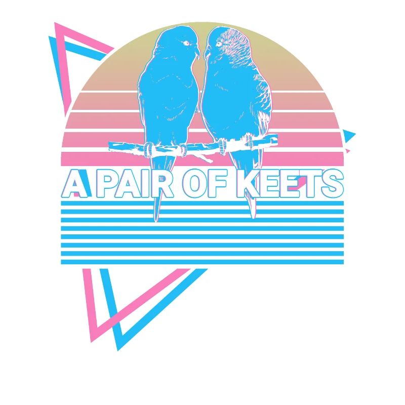 Budgie Parakeet Retro