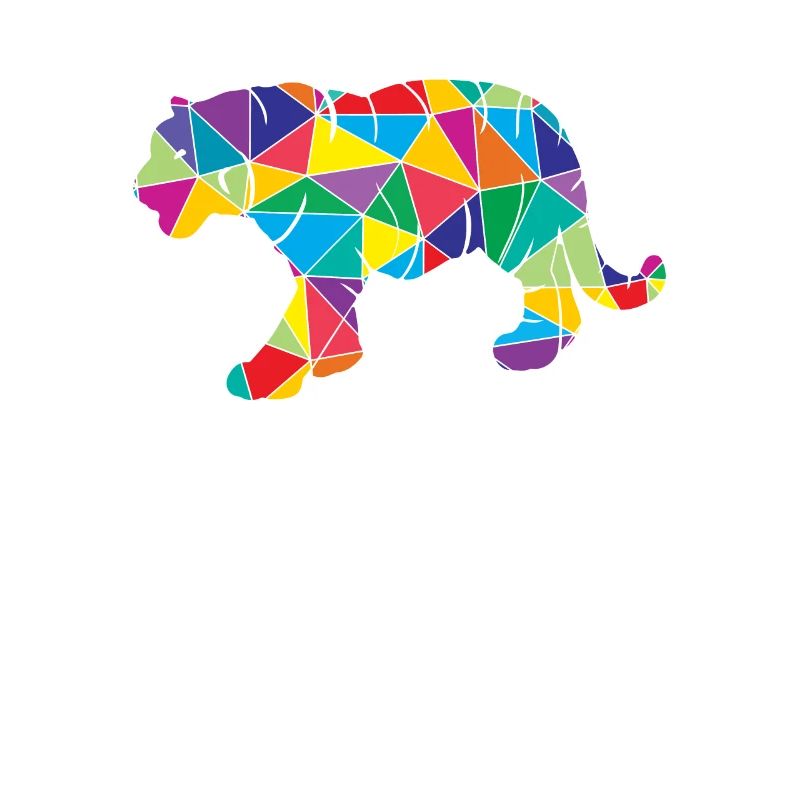 Low Poly Tiger Geometry Polygon Tiger