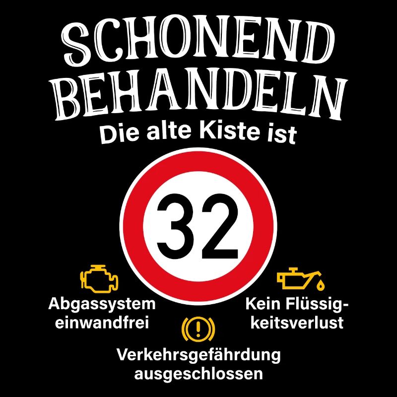 32. Geburtstag Schonend Behandeln 32 Alte Kiste 32