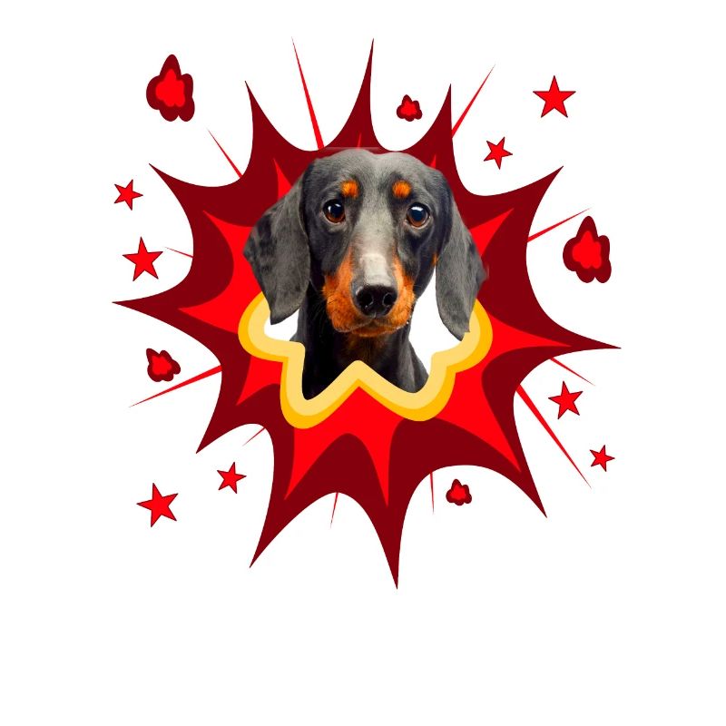 Conception de chien comique - Pow - Teckel - Teckel