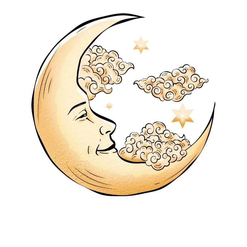 Hippie Estetica Mezzaluna Celeste Boema