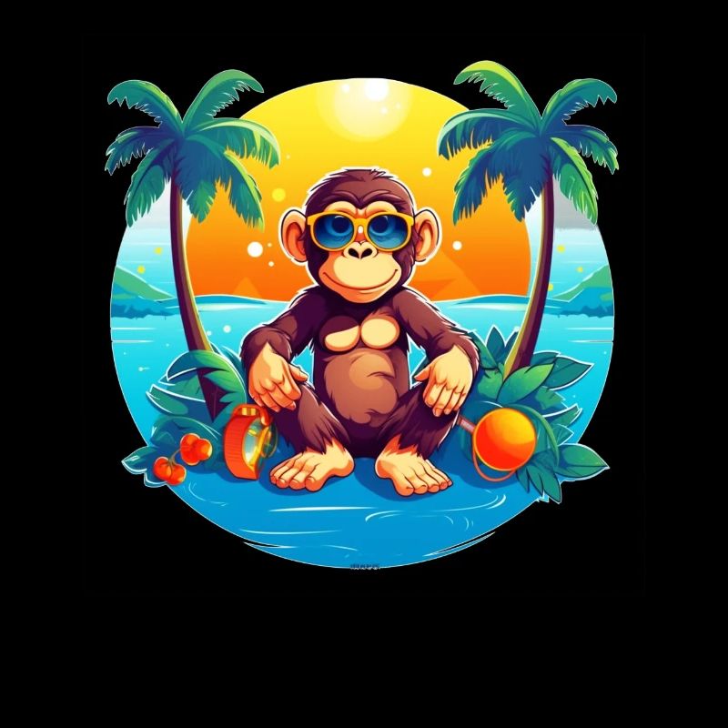 Beachside Monkey Adventure: Cool and Comfy Summer