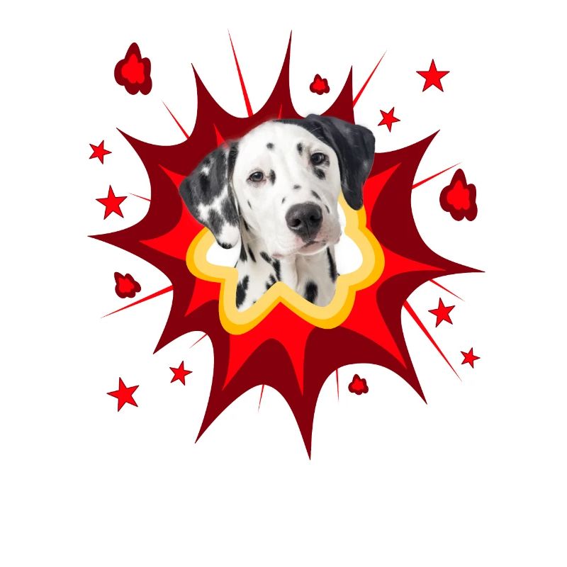 Conception de chien comique - Pow - Dalmatien
