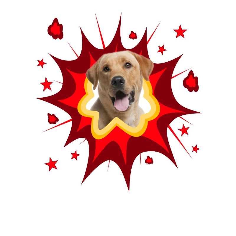 Conception de chien de bande dessinée - Pow - Labrador Retriever