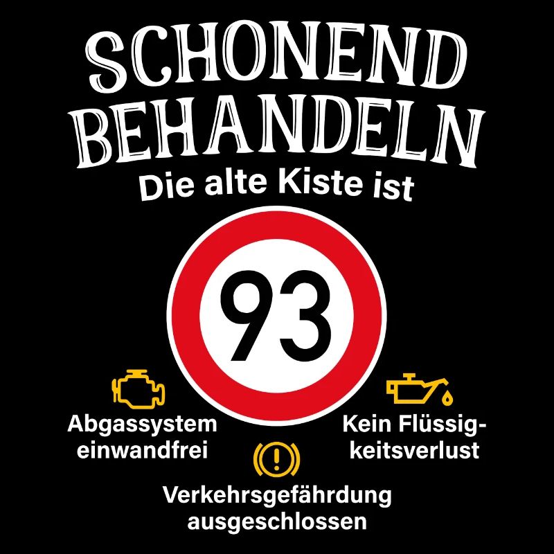 93. Geburtstag Schonend Behandeln 93 Alte Kiste 93