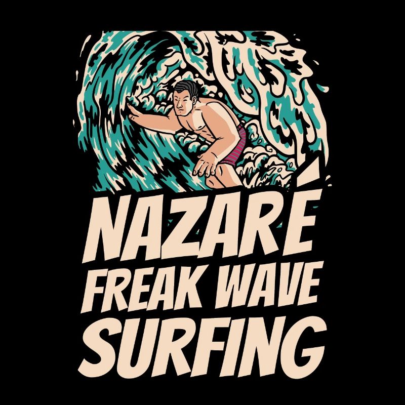 Nazaré Freak Surf Vagues Surfer Surf