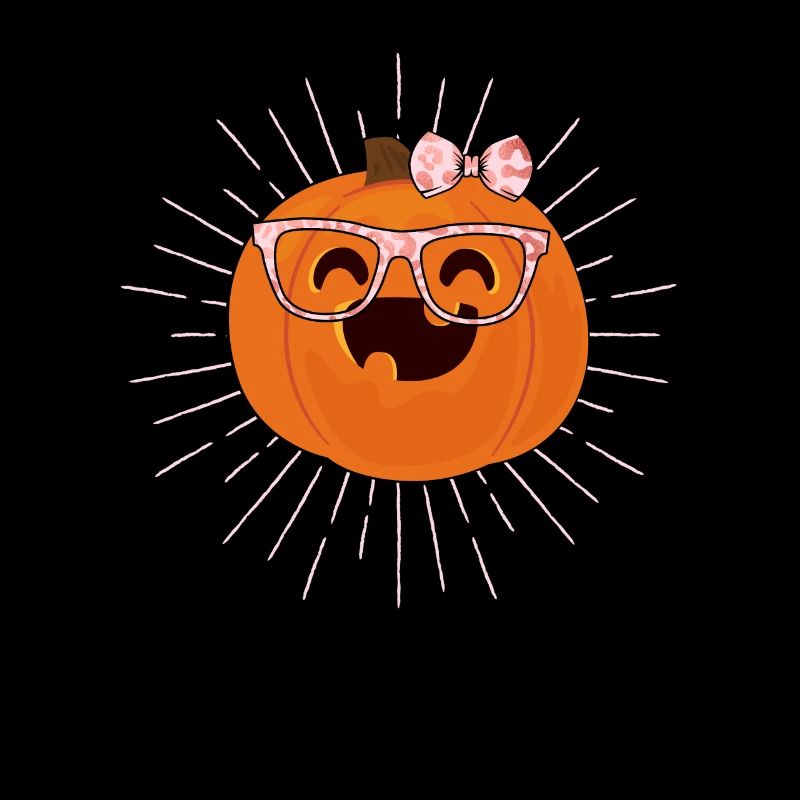 Cute Pumpkin Face Leopard Glasses Halloween