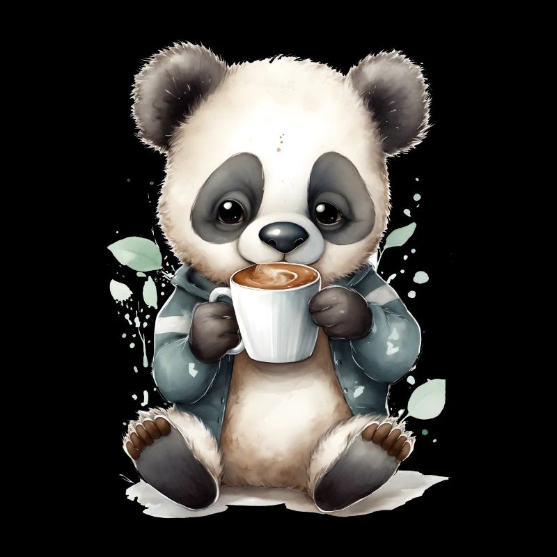 Koala avec style aquarelle café