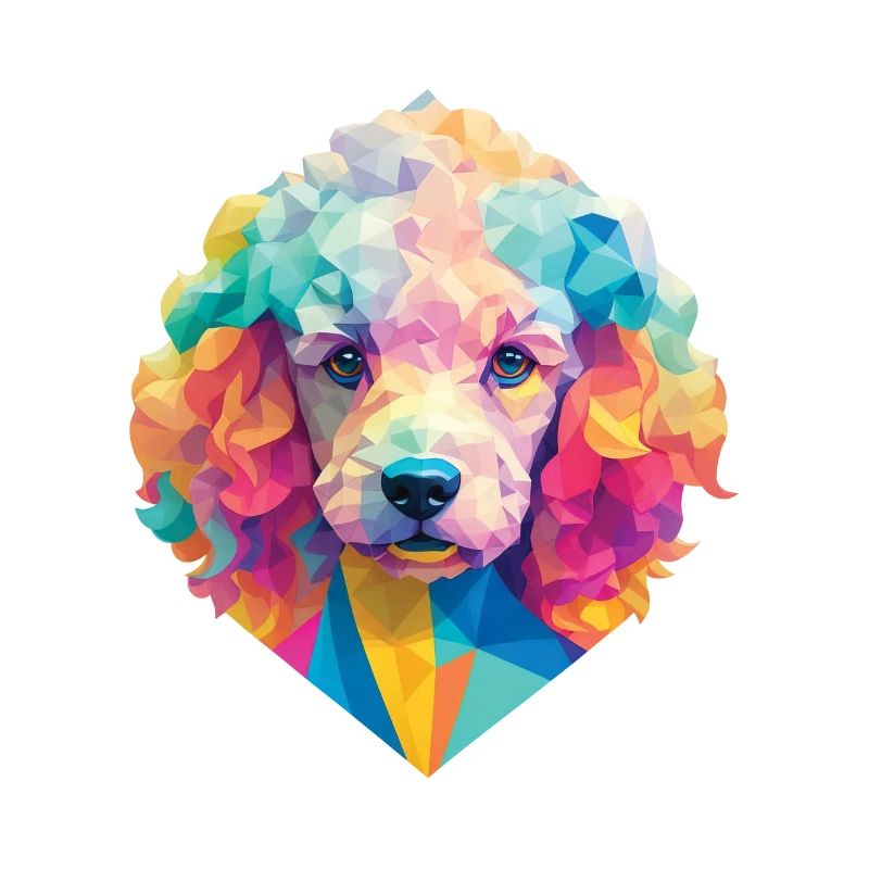 Caniche Chien Polygone Chiens Design Caniche Animaux de compagnie