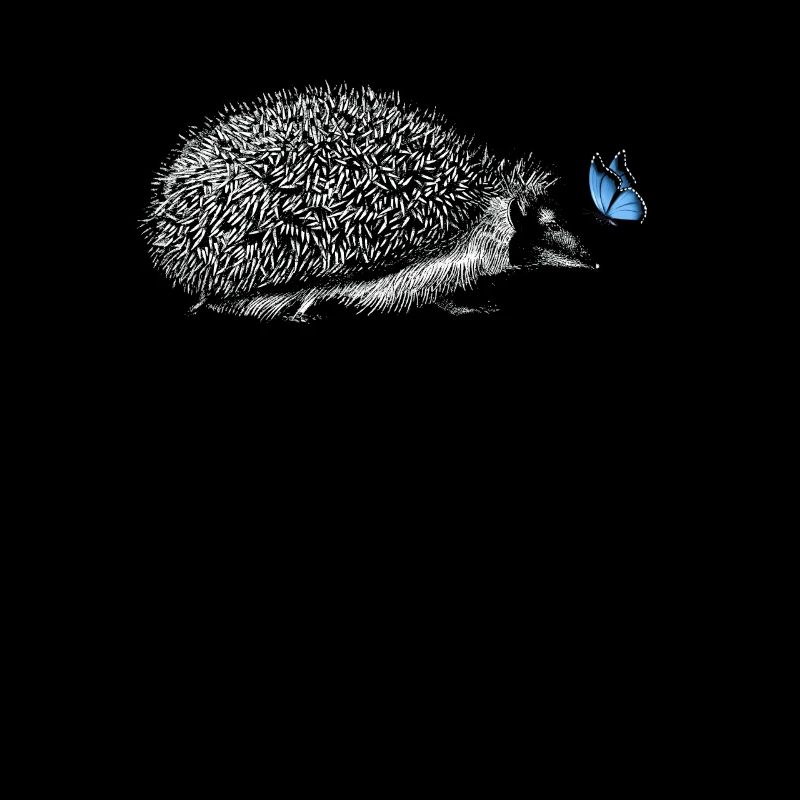 Hedgehog with butterfly