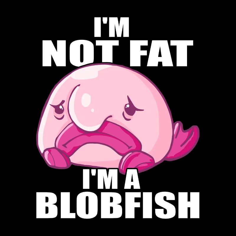 Costume de Blobfish - Visage de poisson Blob laid -