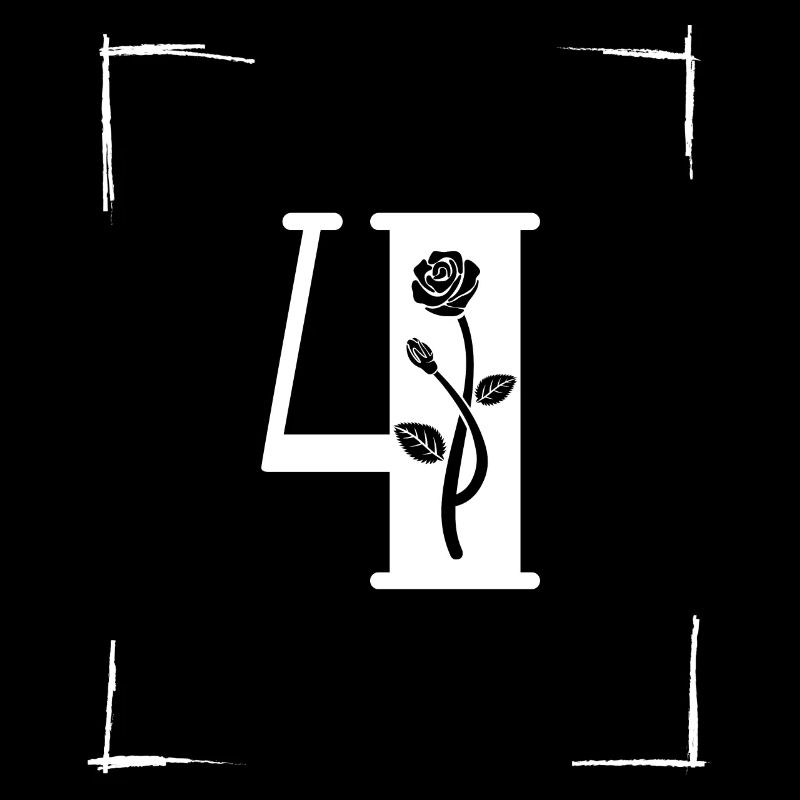 number 4 initial