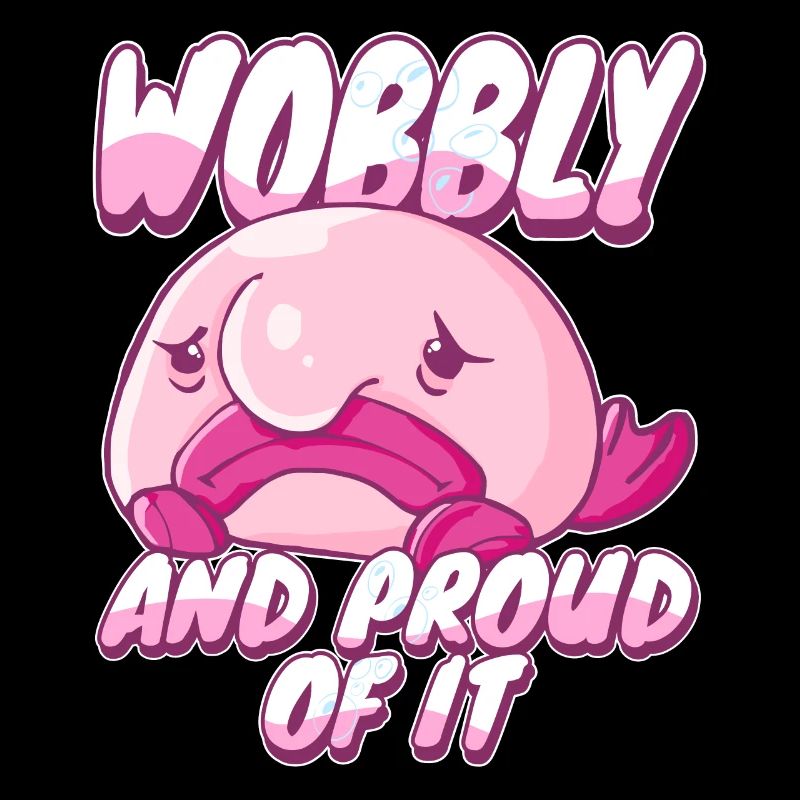 Costume de Blobfish - Visage de poisson Blob laid -