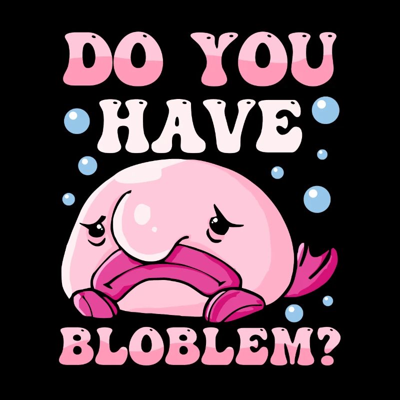 Costume de Blobfish - Visage de poisson Blob laid -