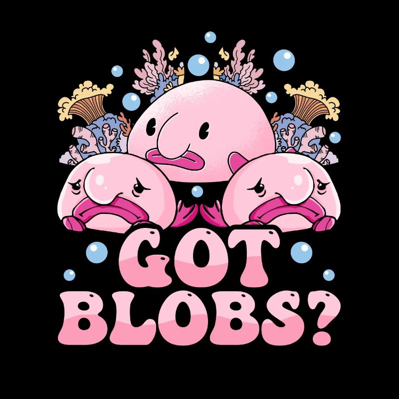 Costume de Blobfish - Visage de poisson Blob laid -