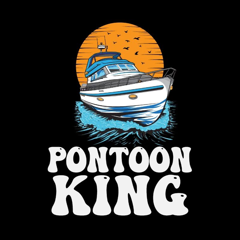 Pontoon King Father's Day Motorboating Pontooning