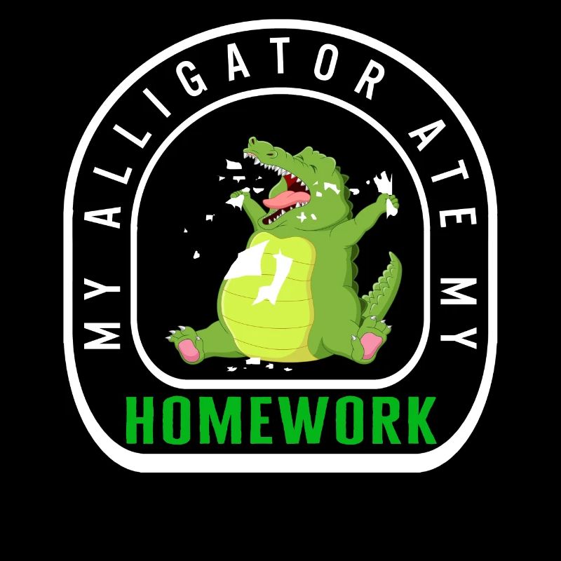Chemise d’animal, mon alligator a mangé mes devoirs gras