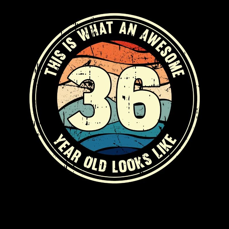 36. Geburtstag so sieht man mit 36 Retro Geschenk