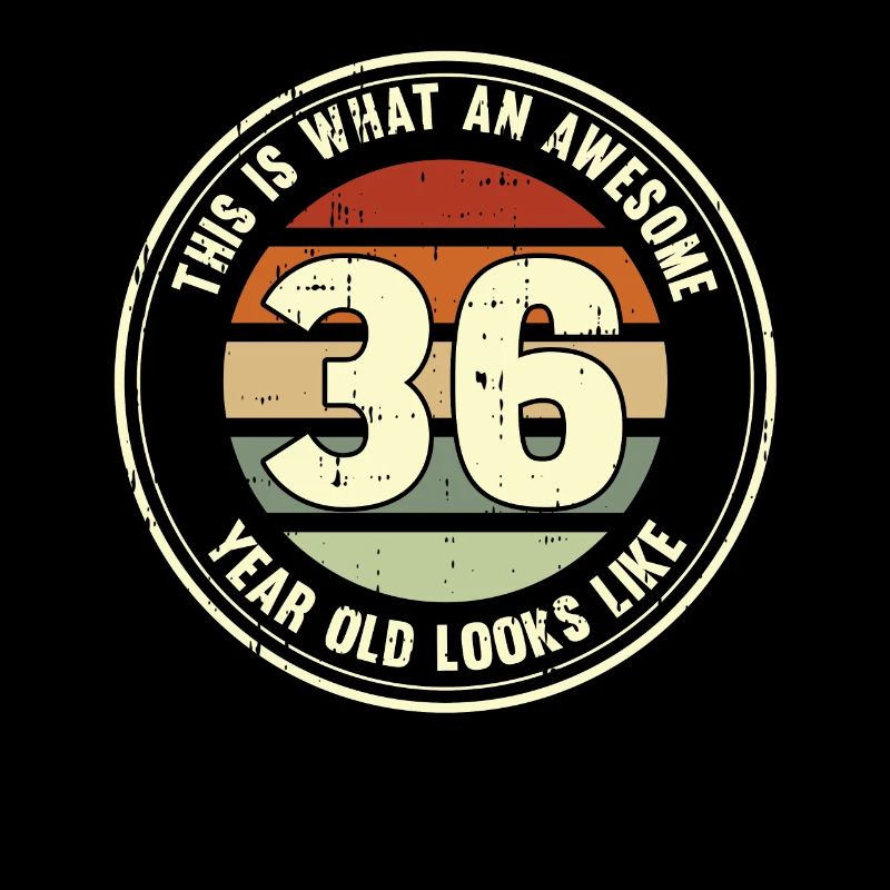 36. Geburtstag so sieht man mit 36 Retro Geschenk