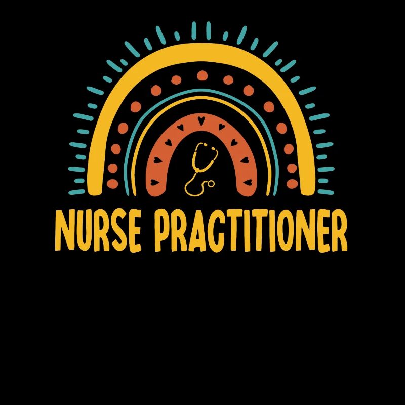 Nurse Practitioner Boho Rainbow