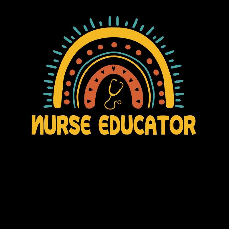Nurse Instructor Boho Rainbow