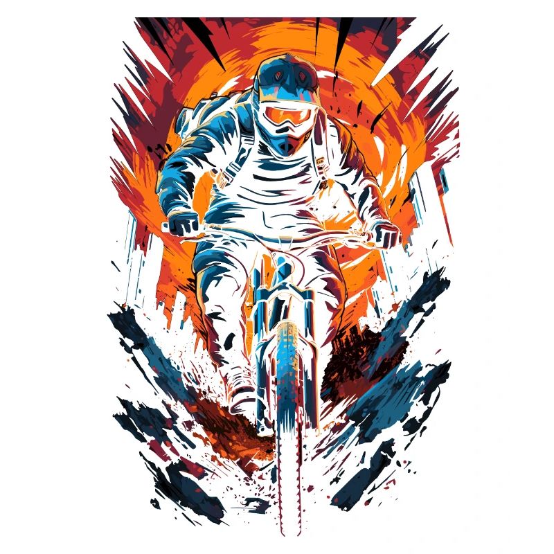 Conception de VTT Downhill Biker