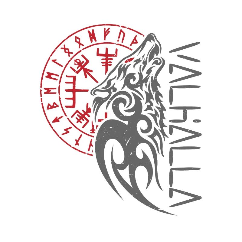 Valhalla Wolf Odin Compass