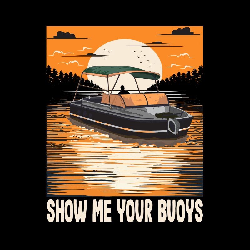 Mème de bateau à moteur Montrez-moi vos bouées Ponton Boat