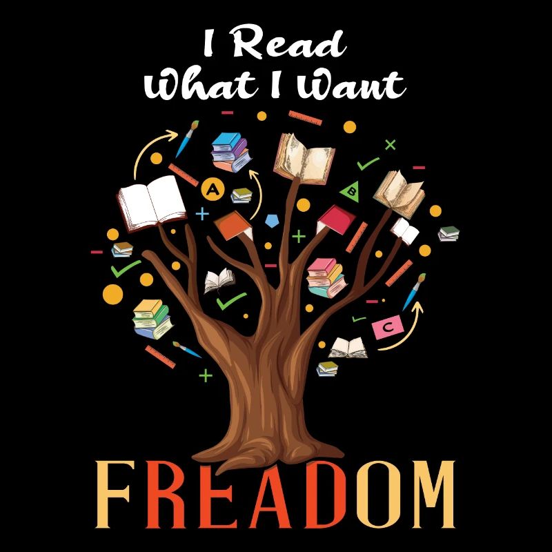 I Read Banned Book Freedom Book Lover Reader Tree