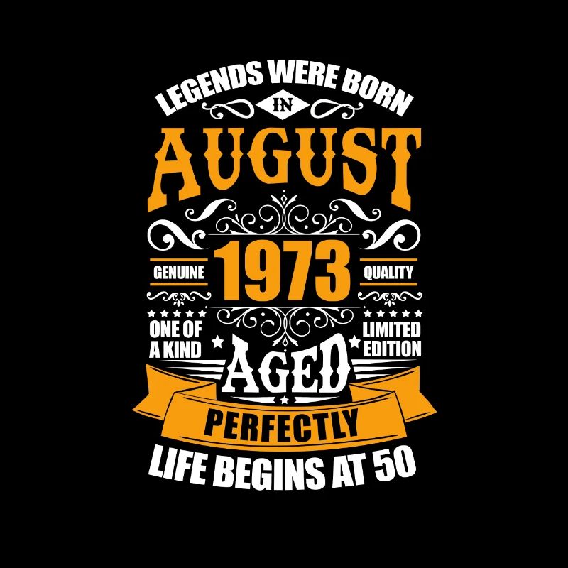 August 1973 50th birthday 50th anniversary gift