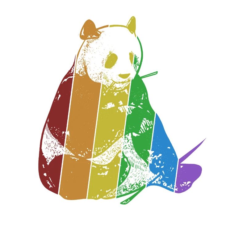 Panda LGBT Arc-en-ciel Panda Ours Ami Amant Géant