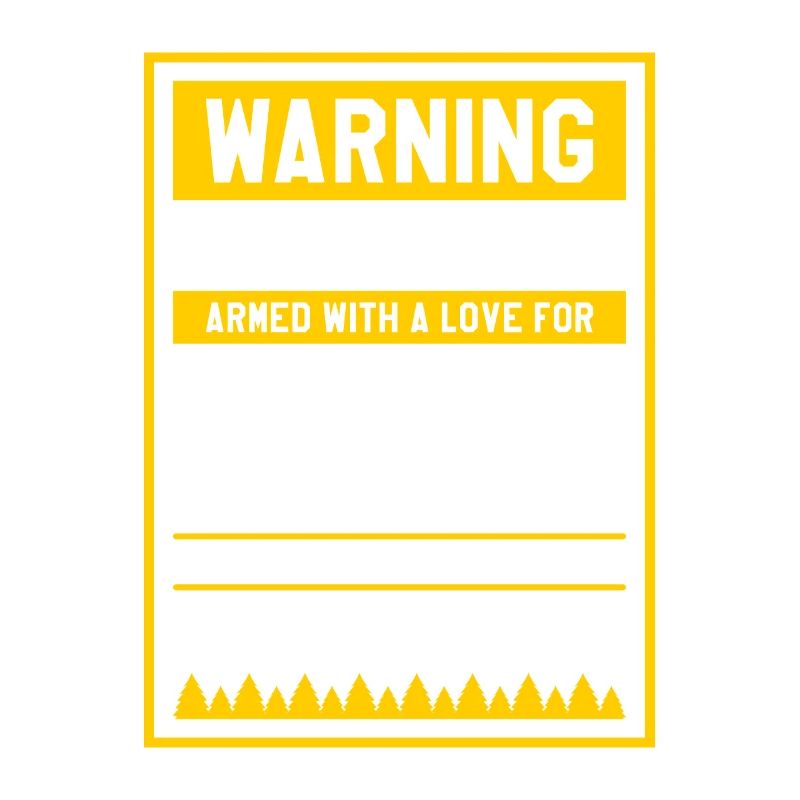 Warnung Backpacking bewaffnet mit einer Liebe zu